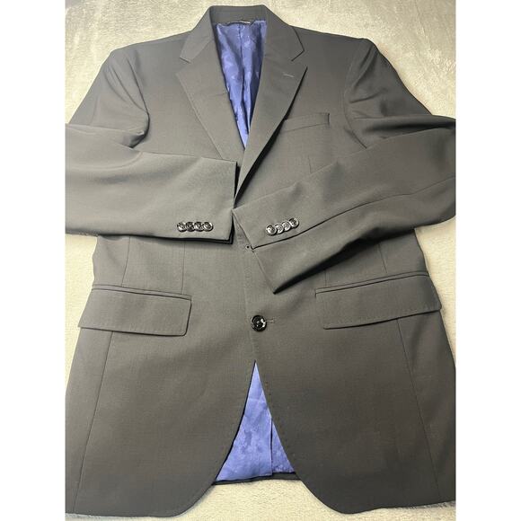 Ted Baker Black 100% Wool 38R Jay‎ CT Sport Coat Suit Jacket Blazer #0109 - Picture 1 of 9